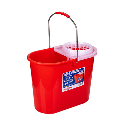 珠江华夏红色加厚挤水拖把桶