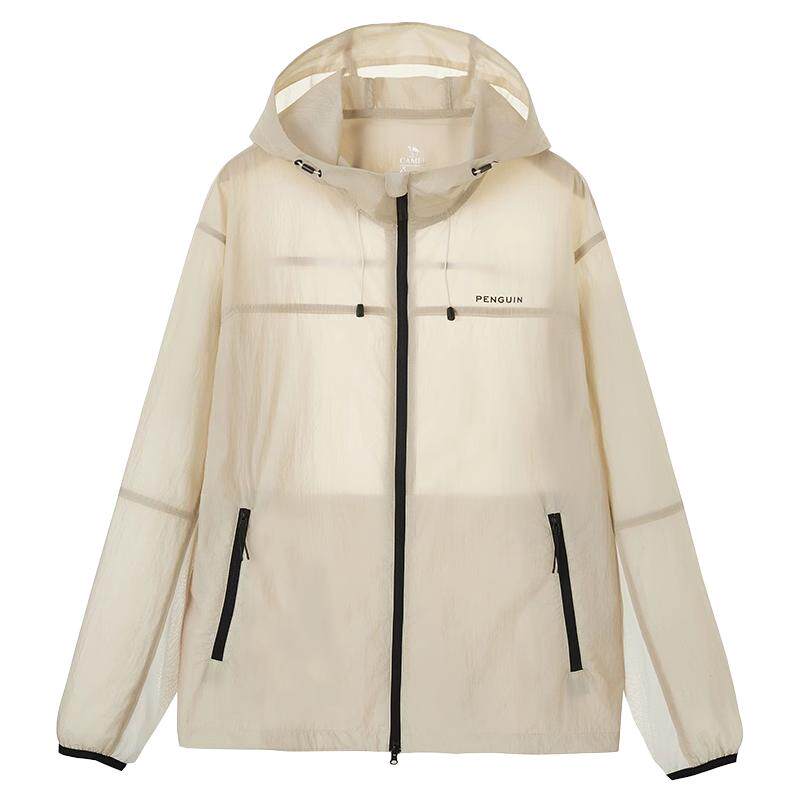 企鹅联名骆驼光合防晒衣情侣款款户外通勤冰丝原纱透气高倍防晒服