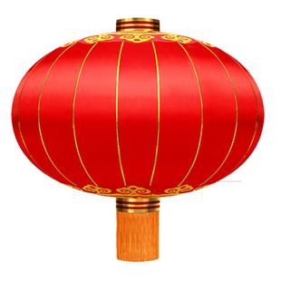 发光红色灯笼广告新年广告定制元旦户外防水绸布铁口印字绸缎植绒