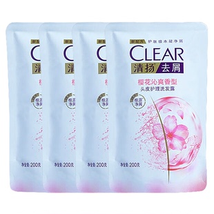 清扬女士去屑洗发露樱花沁爽200g补充装