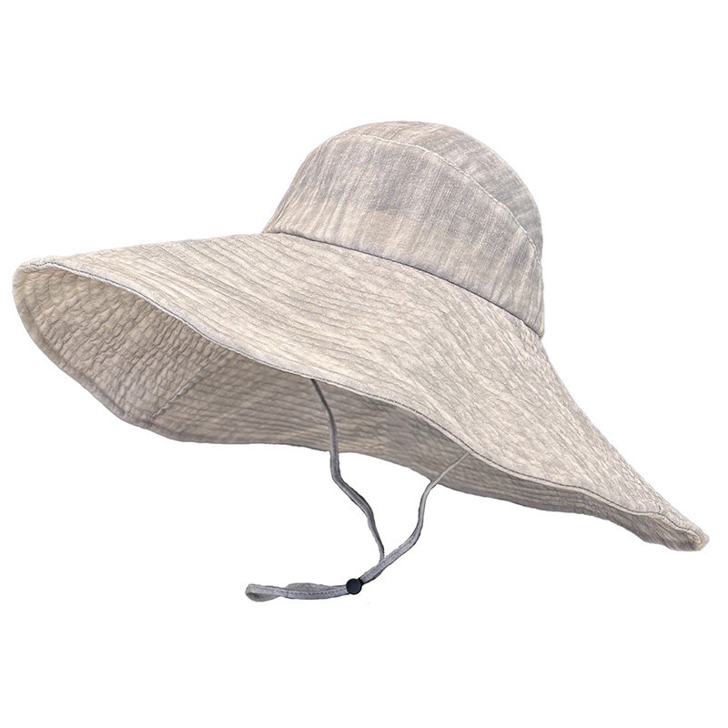 夏季18cm大檐晕染防晒遮阳帽女