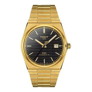 新款正品Tissot天梭PRX超级玩家系列金色男表石英机芯钢带手表