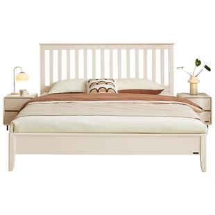 政府补贴全友家居现代简约双人床1米8卧室实木床铺板1米5单人床