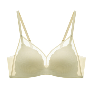 【李一桐同款】兰卓丽花瓣网纱无钢圈内衣套装性感纯欲聚拢不空杯