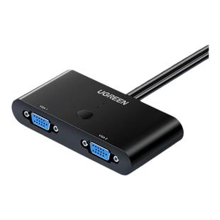 绿联 vga切换器二进一出两台电脑共用一个显示器一拖二口双主机台式笔记本视频电视监控投影仪高清屏幕转换器