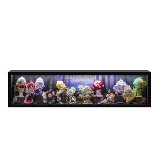 适用泡泡玛特SKULLPANDA花的四幕戏系列手办sp盲盒展示盒摆件场景