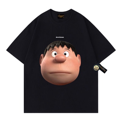 drew笑脸ins美式胖虎潮牌纯棉t恤