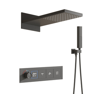 德希顿6061暗装淋浴花洒套装入墙隐形预埋嵌入式酒店卫浴恒温热熔