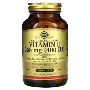 Solgar天然生育酚乙酸酯天然维生素E混合生育酚备孕帮助膳食