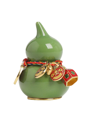 结晶釉旋转七彩小葫芦车载摆件