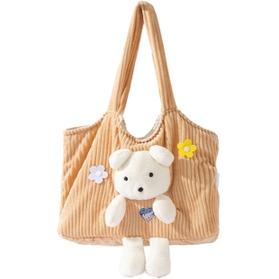 猫咪外出挎包便携轻便款大容量坐车社会化遛猫神器小熊款宠物背包