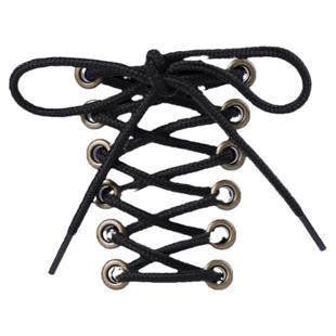 马丁靴鞋带英伦风皮鞋户外工装靴加粗圆形鞋绳米白卡其黑色男女款