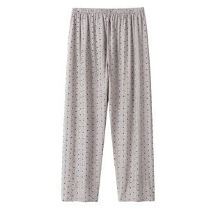 加肥大码薄款人造棉绸睡裤女夏长裤子胖mm可外穿遛弯家居裤200斤