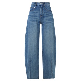 朗姿白色高智感镰刀裤纯棉时尚百搭休闲裤简约风2026年春季新款