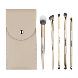 芳语5支实用组合化妆刷双头眼影刷遮瑕刷镰刀刷鼻影刷点彩刷沧州