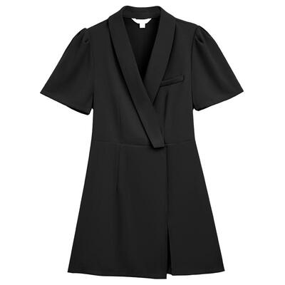 ZKLin赫本风法式收腰西装连衣裙