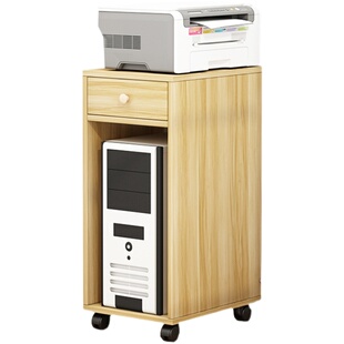 简约打印机架可移动电脑主机架放置收纳架带滑轮主机箱台式主机柜