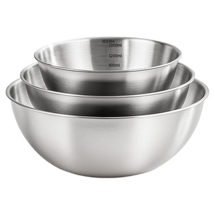 不锈钢盆具304料理沙拉凉拌专用201洗米沥水篮洗菜麻辣烫选菜盆