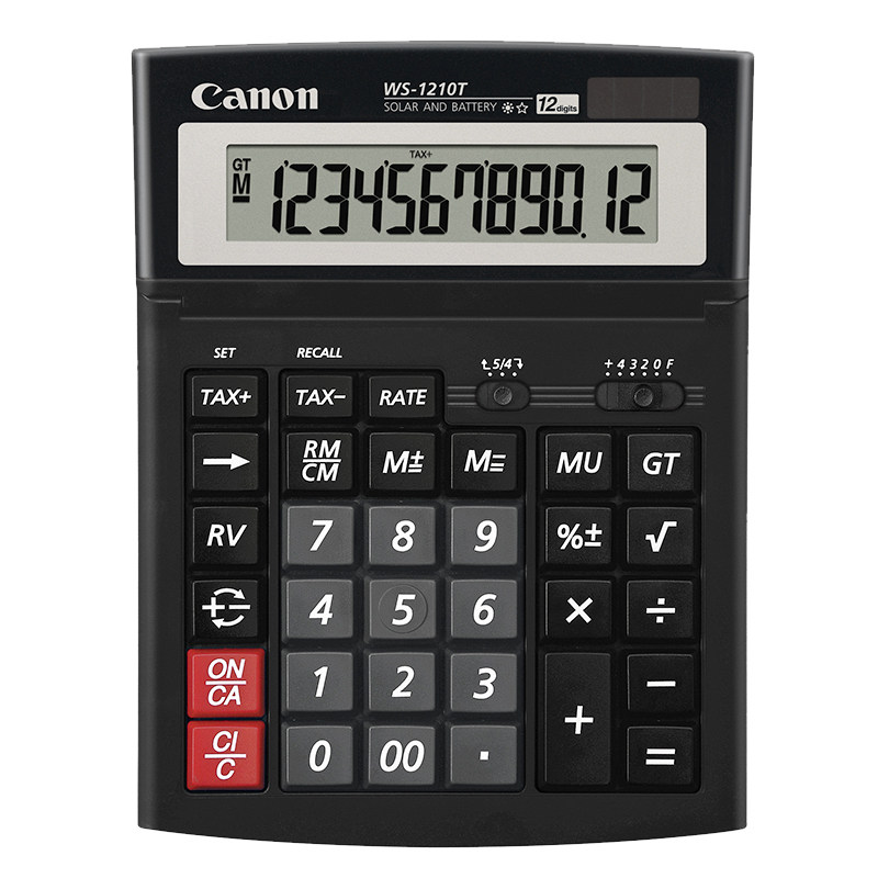 CANON佳能WS-1210T办公商务计算器大屏大按键财务会计专用计算机