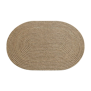 天然水草手编黄麻地垫入户门玄关客厅卧室环保无胶耐磨百搭风地毯