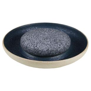 酒店创意火山石餐具火焰牛排岩石烤肉脆皮乳鸽日韩式特色石头盘子