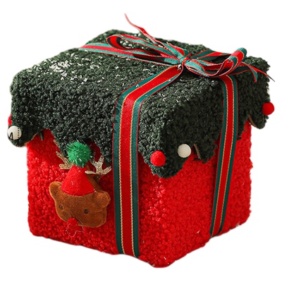创意圣诞苹果包装盒高档加厚绒布圣诞礼品盒高颜值糖果礼盒空盒子