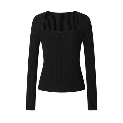 摩萨克假两件修身针织上衣