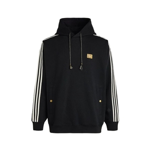 李现同款阿迪达斯新年款卫衣26男双面针织运动连帽套头衫 KT0645