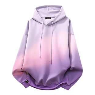 it :5cm/FIVECM渐变色连帽卫衣男女春秋季新款宽松百搭休闲上衣
