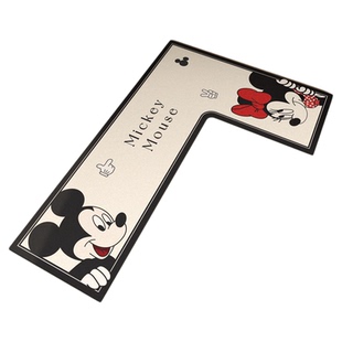 卡通米奇硅藻泥7字形L型地垫家用厨房吸水吸油防滑脚垫耐脏易打理