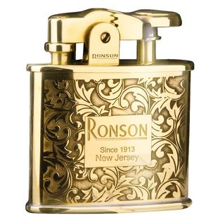 RONSON朗森煤油黄铜老式复古唐草限量版杜月笙同款战壕打火机
