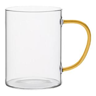 透明玻璃杯水杯家用耐高温带把高硼硅泡茶杯子牛奶男女喝绿茶茶杯