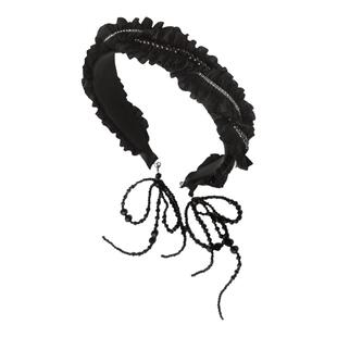 黑色水钻流苏发箍女款2025新款高颅顶发带洗脸头箍压发卡发捆头饰