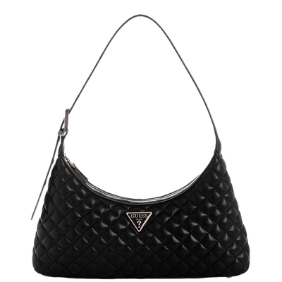 GUESS菱格纯色法棍腋下单肩包