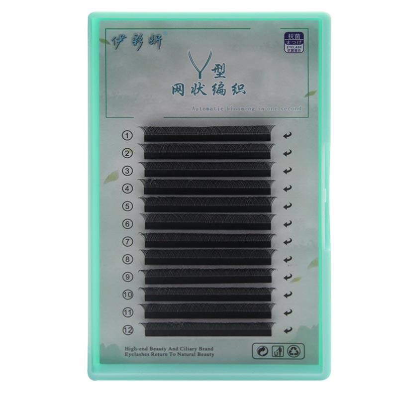 0.05柔软y型嫁接睫毛YY爱情网编织开花水貂毛美睫种植睫毛混合