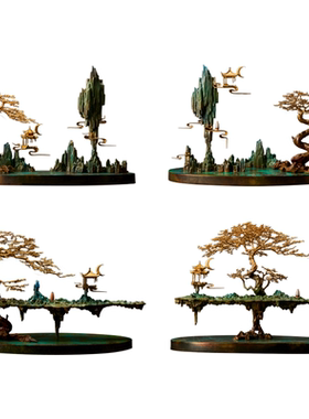 高端会所工艺品摆件天宫海市蜃楼