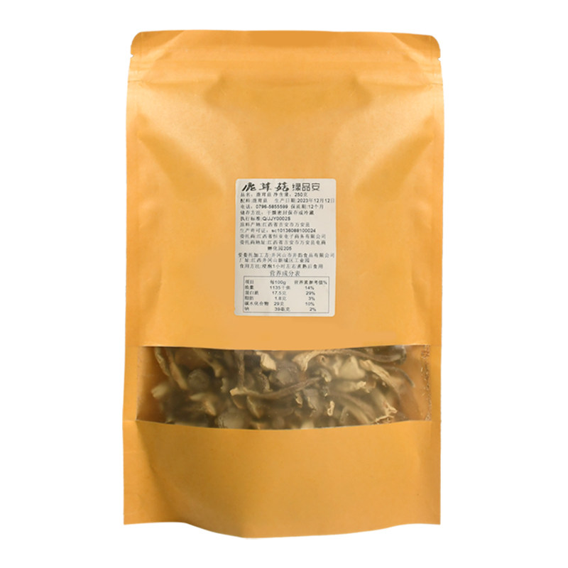 绿品安鹿茸菇干货鹿茸菌250g包邮脆脆菇无熏硫土特产煲汤食材香菇