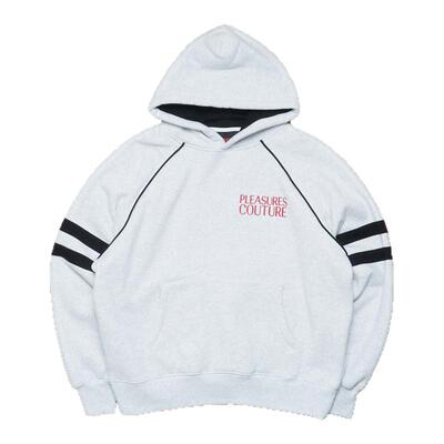 PLEASURES刺绣拉绒撞色连帽卫衣