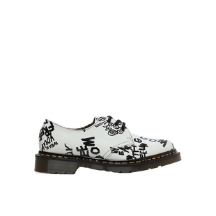 IT CDG|Dr. Martens联名女款厚底皮鞋时尚个性字母涂鸦系带休闲鞋