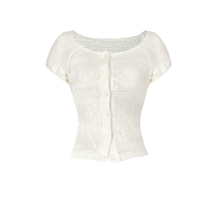 桃吱吱初春韩系甜美长袖蕾丝打底镂空气质休闲百搭开衫上衣两件套