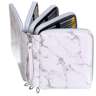 72/120/180色彩铅素描绘画笔帘笔袋男美术生写生炭笔收纳包文具盒