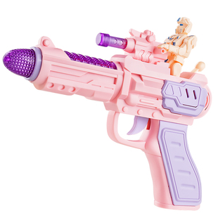 儿童电动声光玩具枪音乐发光1岁3男孩枪女孩宝宝卡通小枪生日礼物