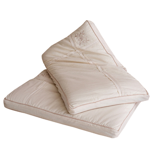 棉麻荞麦枕头成人单只48x74cm家用全荞麦壳枕芯一对装偏硬护颈枕