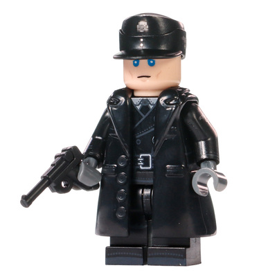 第三方二战迷彩士兵德军装甲营塑料军事积木小人仔战争益智小玩具