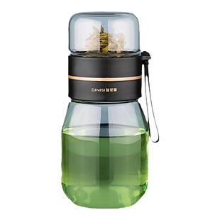 茶水分离玻璃杯大容量男士水杯耐高温女生高颜值泡茶杯子个人专用