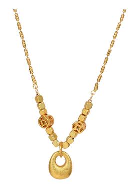 新款平安喜乐小胖福铜镀项链时尚百搭女毛衣链