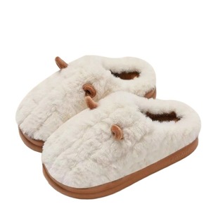 棉拖鞋女士冬季2025新款室内家居踩屎感保暖毛绒厚底防滑拖鞋男款