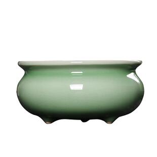 青瓷上香炉中号家用室内供奉插香炉三足线香檀香炉佛道供具香薰炉