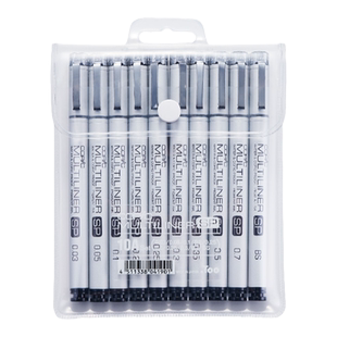 COPIC Multiliner SP防水针管笔 彩色冷灰黑色耐水性勾线笔/铝管/可换笔头墨水囊勾线笔