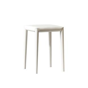 三梦家用简约马鞍皮凳子可叠放加厚小板凳轻奢方凳客厅餐厅餐椅子